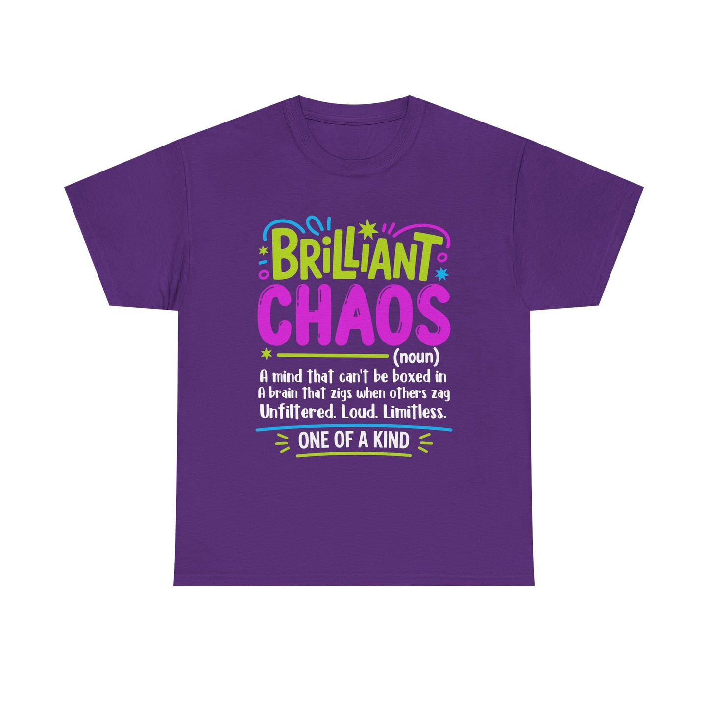"Brilliant Chaos Signature" Neurodivergent Graphic Tee - Adult