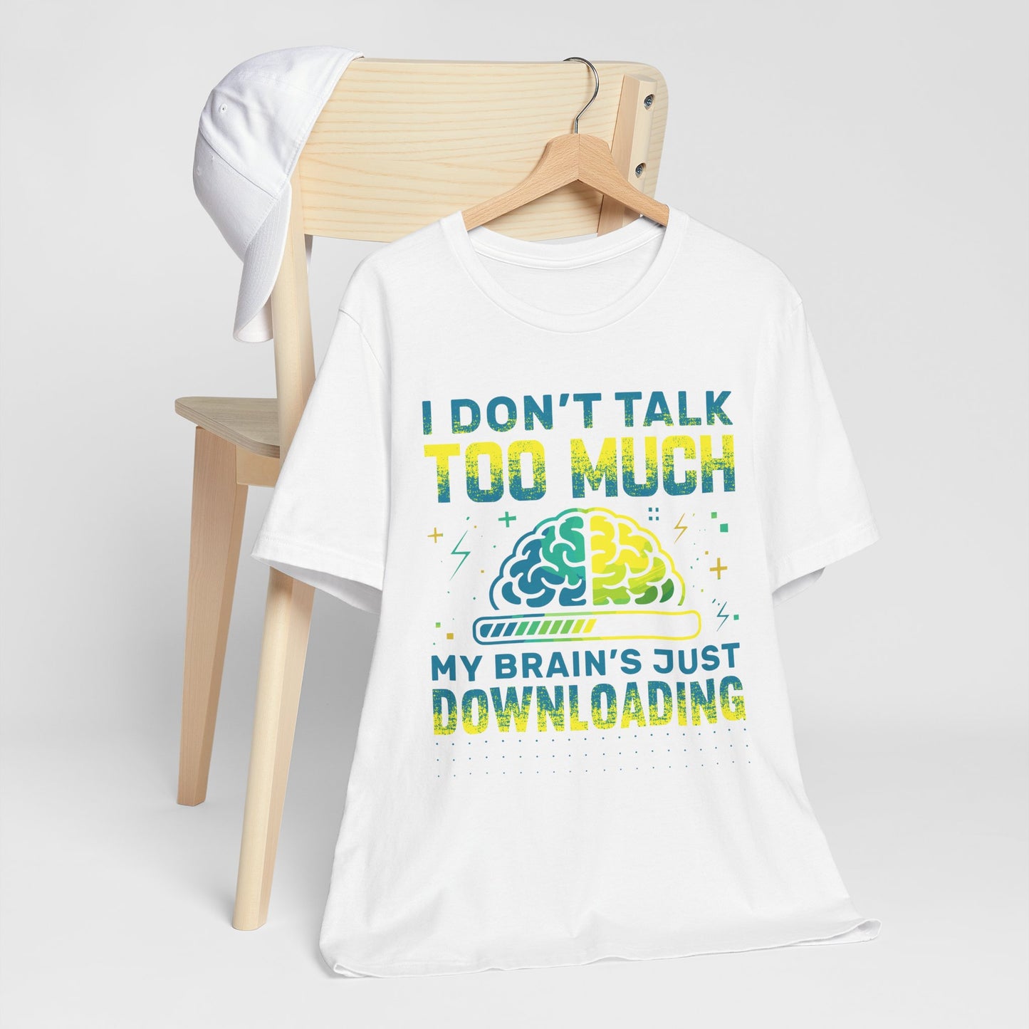 "My Brain's Just Downloading" Neurodivergent Humor Graphic Tee - Adult