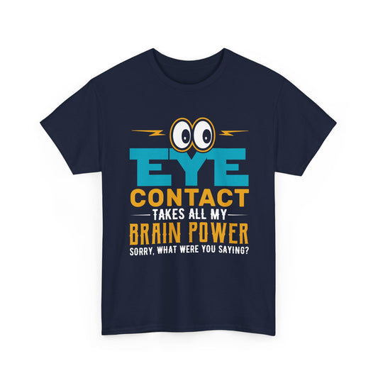 "Eye Contact" Neurodivergent Humor Graphic Tee - Youth