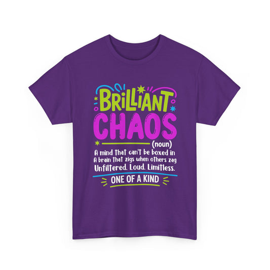 "Brilliant Chaos Signature" Neurodivergent Graphic Tee - Youth