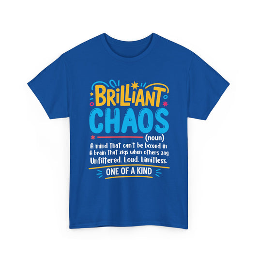 "Brilliant Chaos Signature" Neurodivergent Graphic Tee - Adult